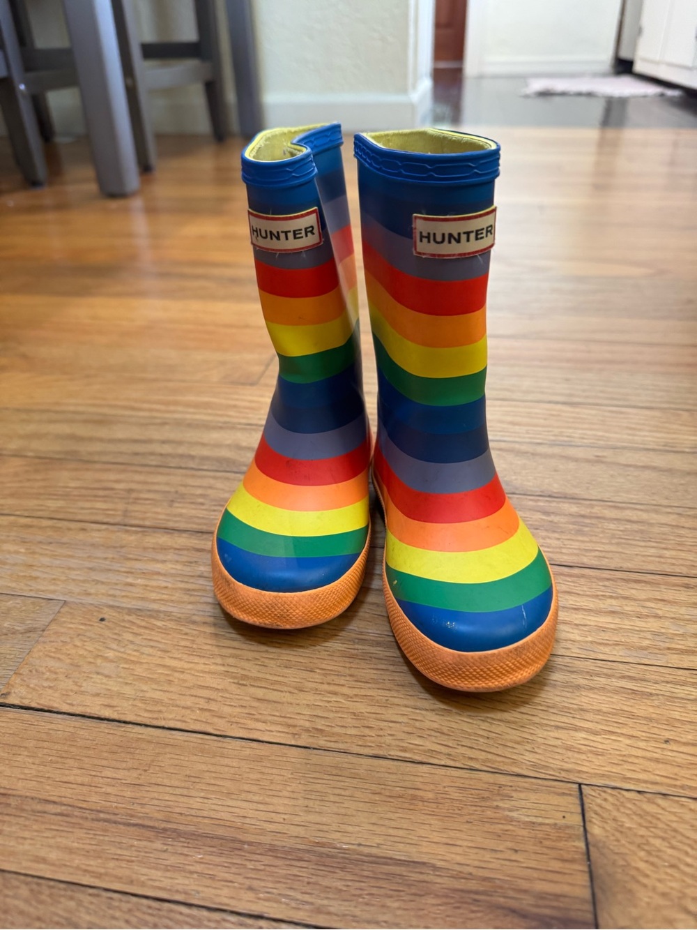 Hunter Kids Rainbow Stripe Rain Boots